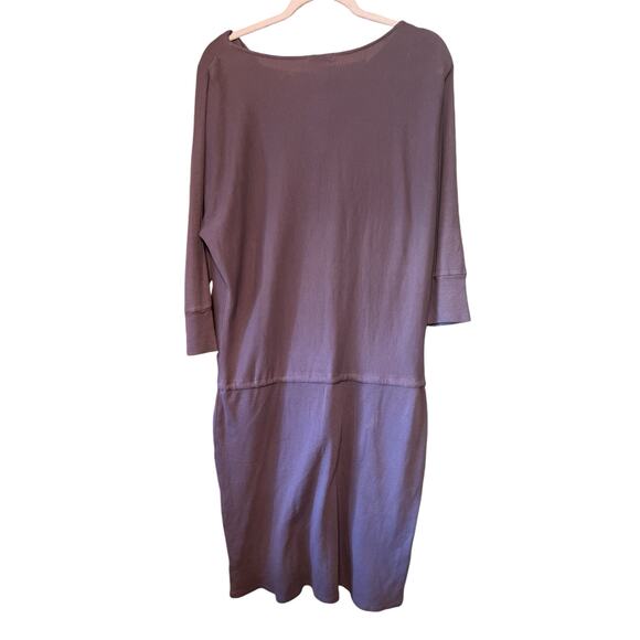 LA Made Nettie Thermal Dress Cowl Neck Gray - Size Medium - Picture 2 of 5